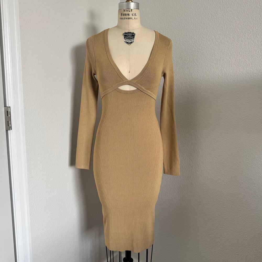IRO Paris | NWT "Eugenia" Long Sleeve Rib Knit Midi Dress Size Small